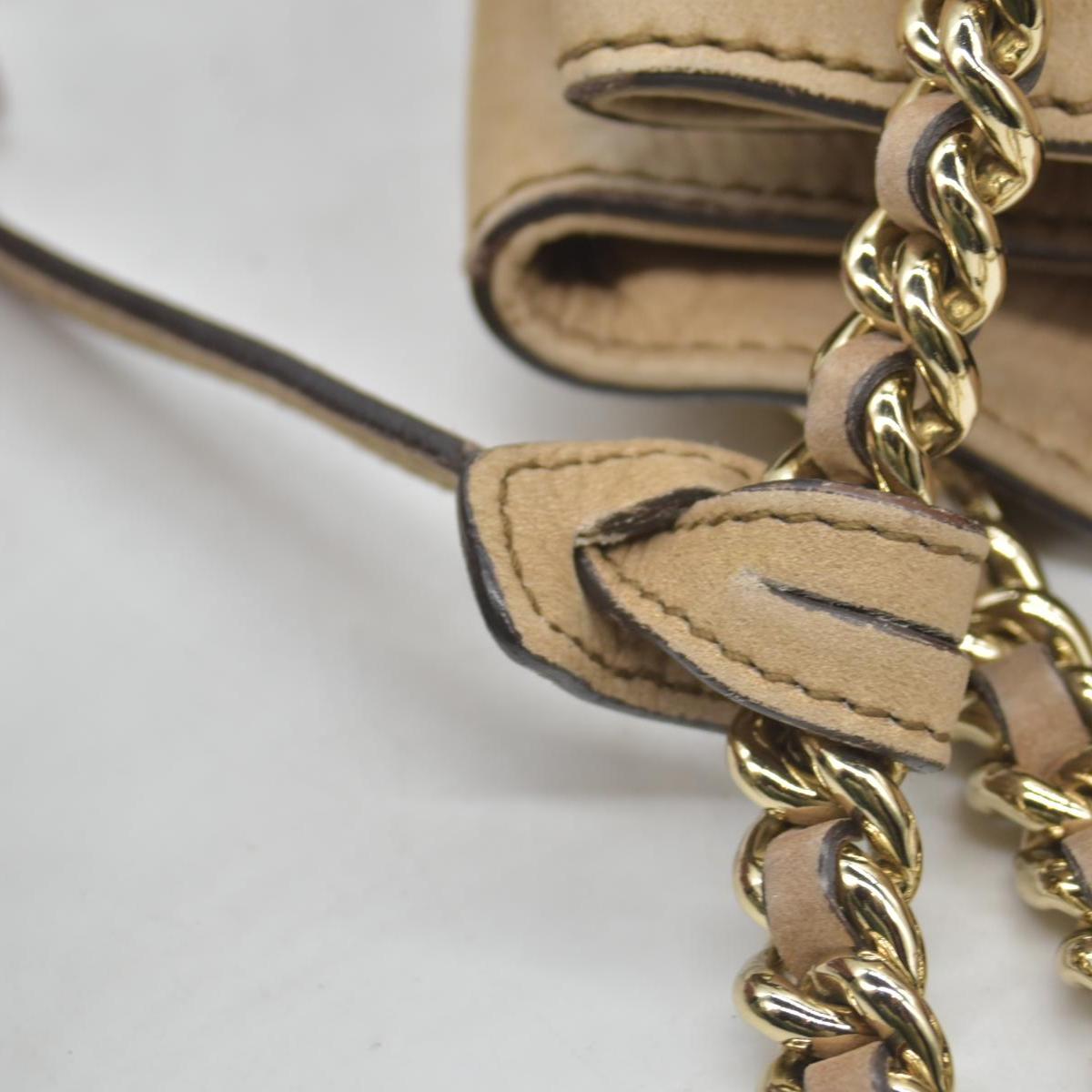 $1980 GUCCI Nubuck Medium Soho Double Chain Shoulder Bag Taupe