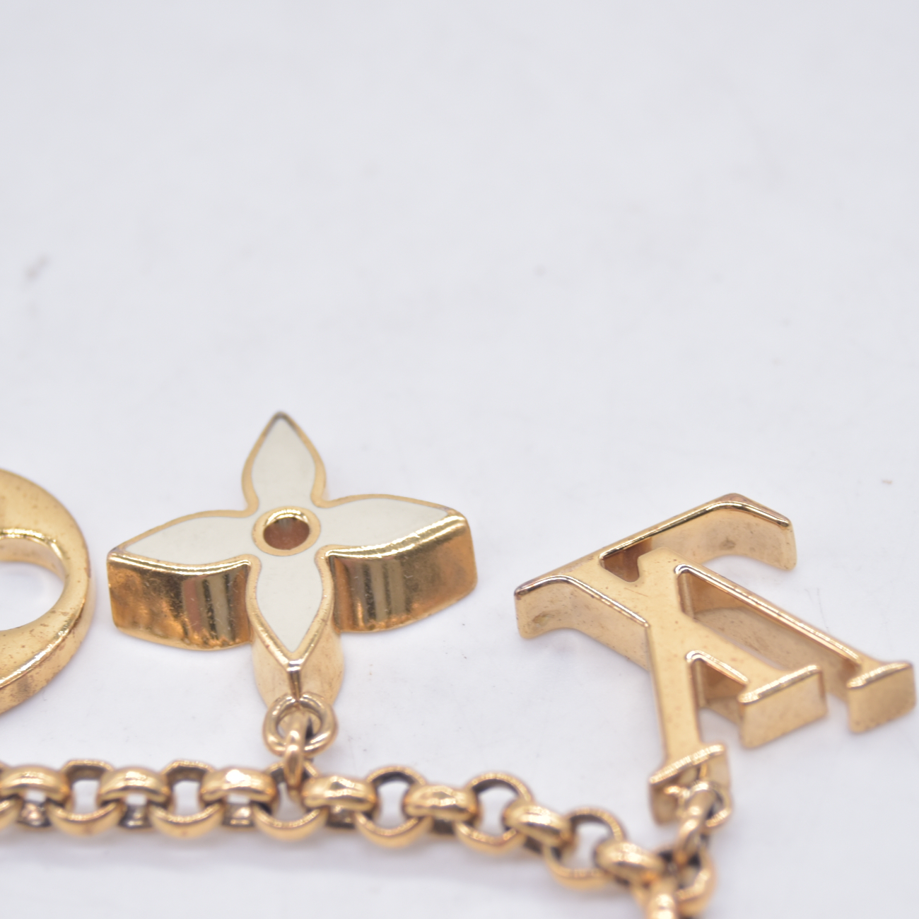 $675 2014 Louis Vuitton Fleur De Monogram Bag Charm DR0154