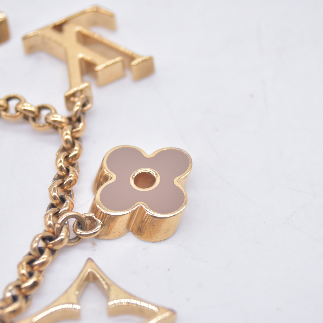 $675 2014 Louis Vuitton Fleur De Monogram Bag Charm DR0154