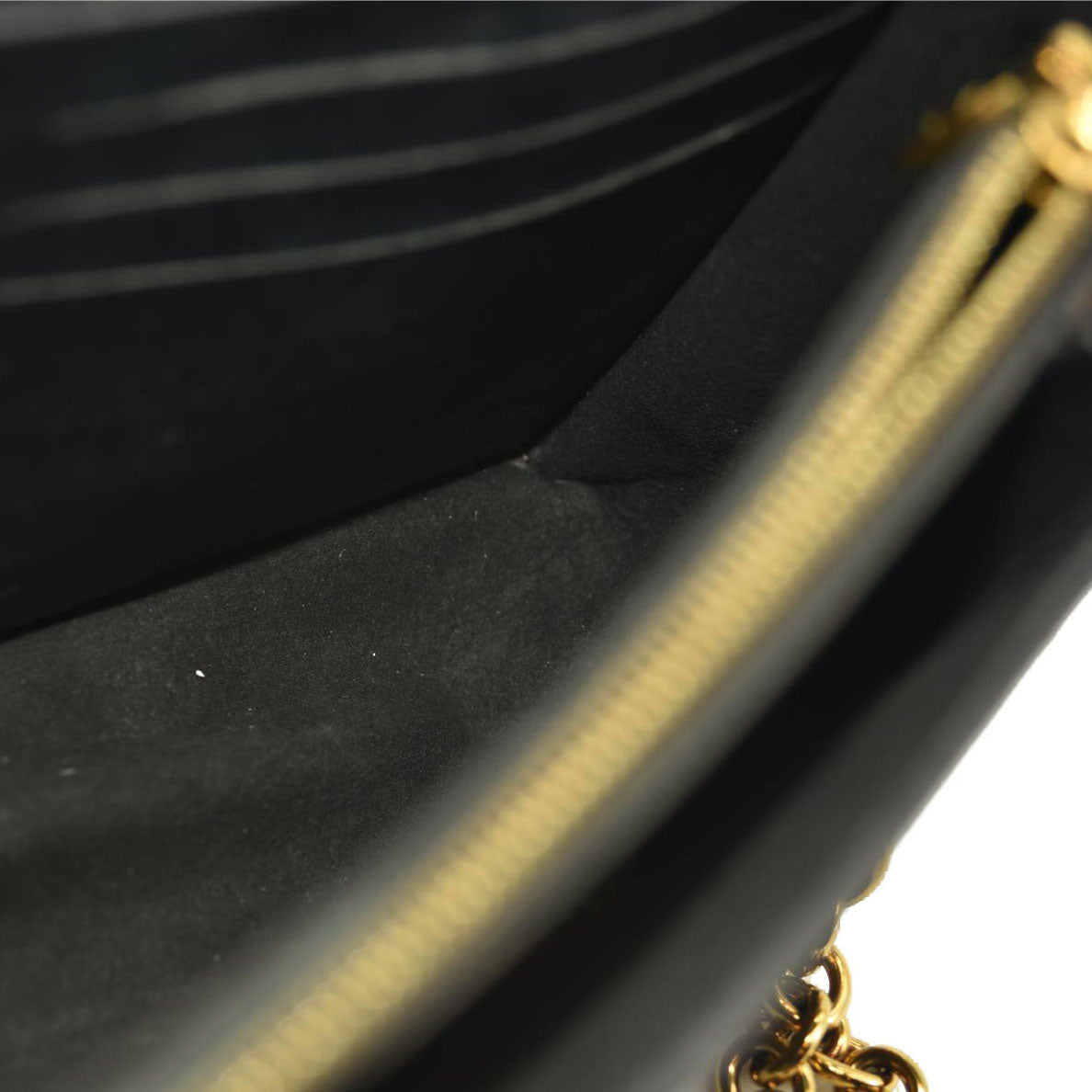 Louis Vuitton  Damier Ebene Vavin Chain Wallet Black