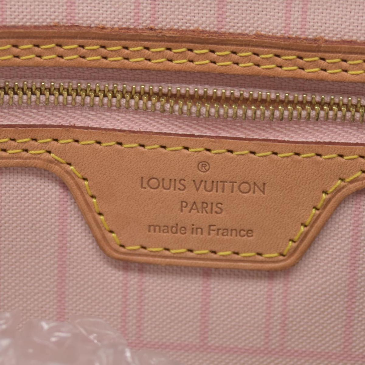 $2170 Louis Vuitton Damier Azur Neo Neverfull MM Rose Ballerine RFID