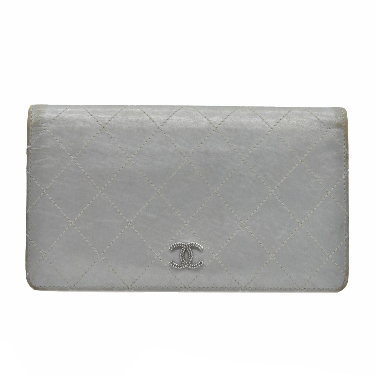 CHANEL CC Matelasse Leather Bifold Long Wallet