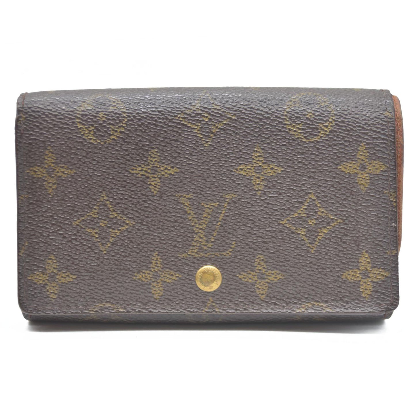 Louis Vuitton Monogram Porte Monnaie Billets Tresor Bifold Wallet Brown CA0927