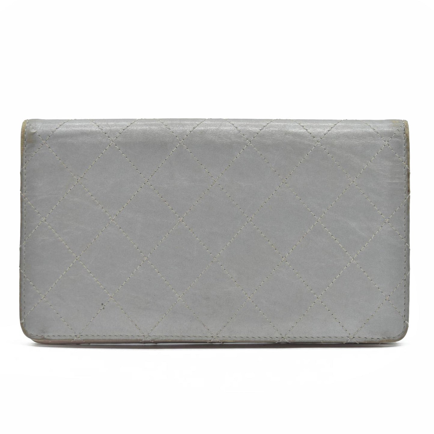 CHANEL CC Matelasse Leather Bifold Long Wallet