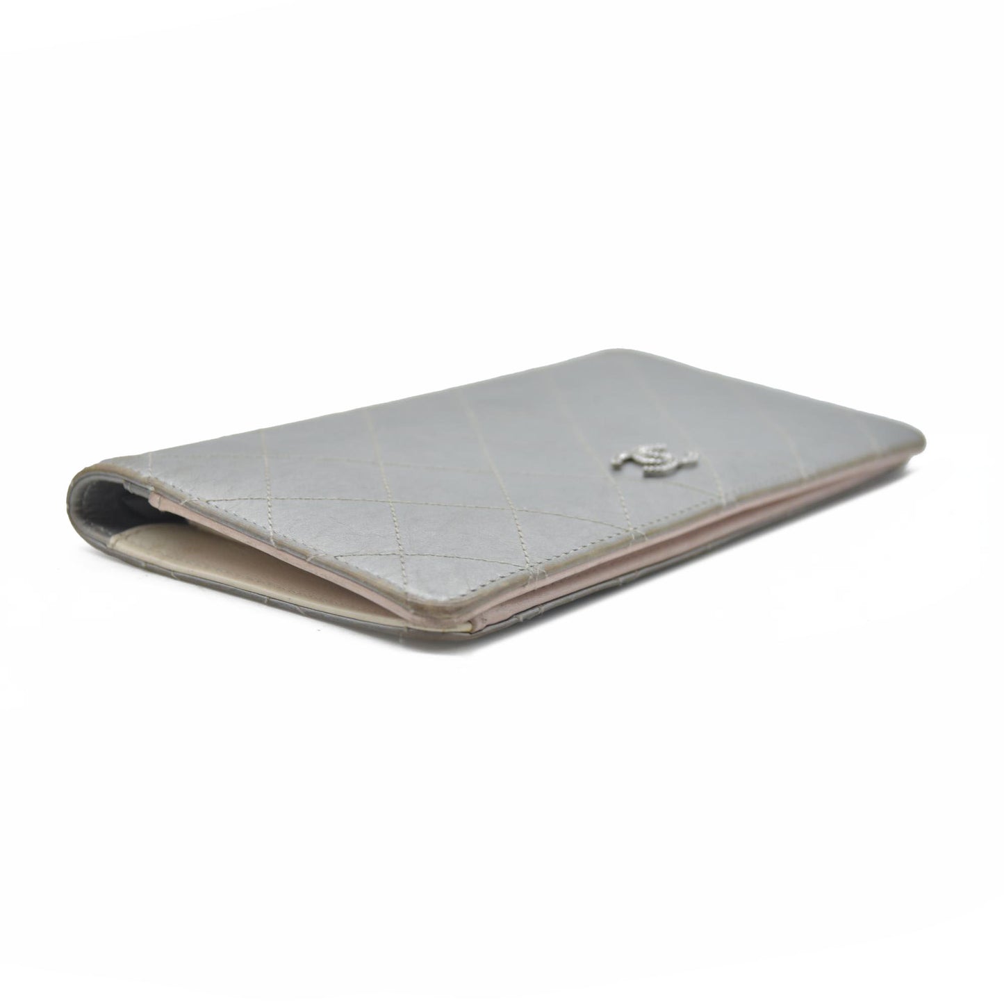 CHANEL CC Matelasse Leather Bifold Long Wallet