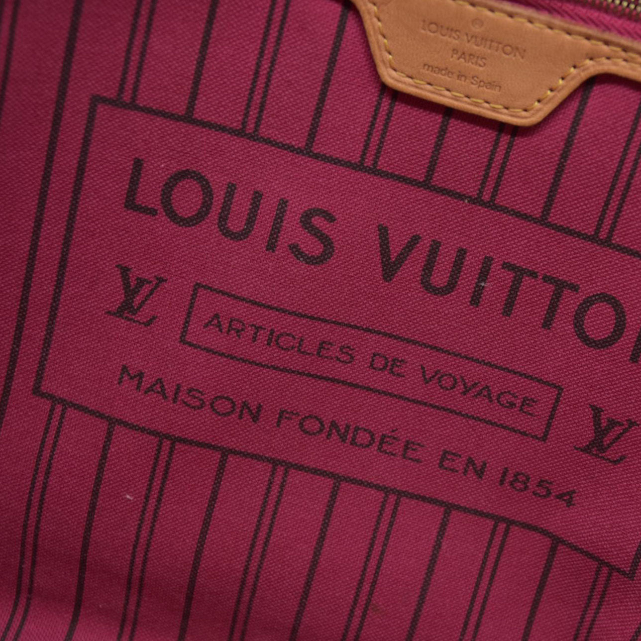 AUCTION $2170 Louis Vuitton Monogram Neo Neverfull MM Pivoine CA3186