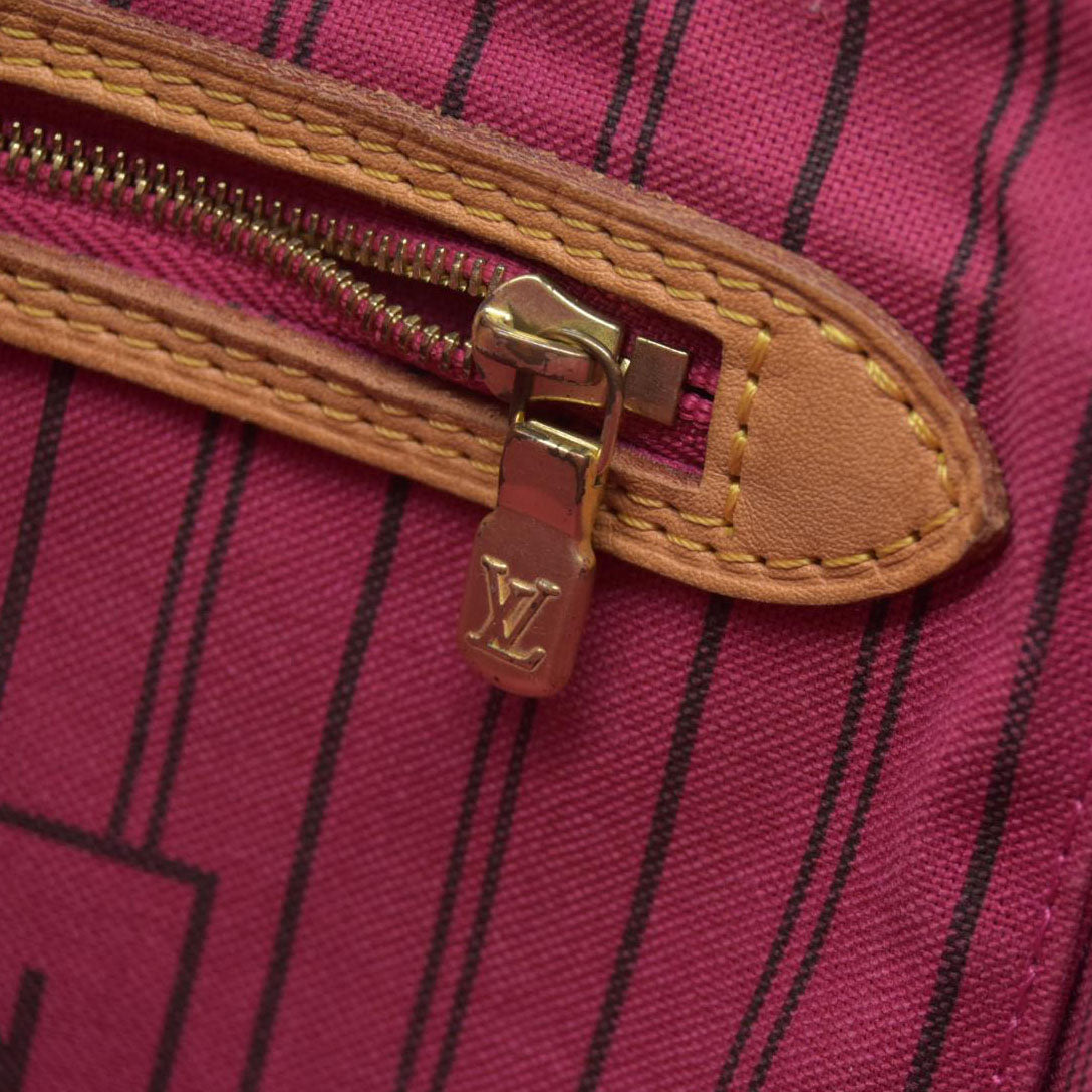 AUCTION $2170 Louis Vuitton Monogram Neo Neverfull MM Pivoine CA3186