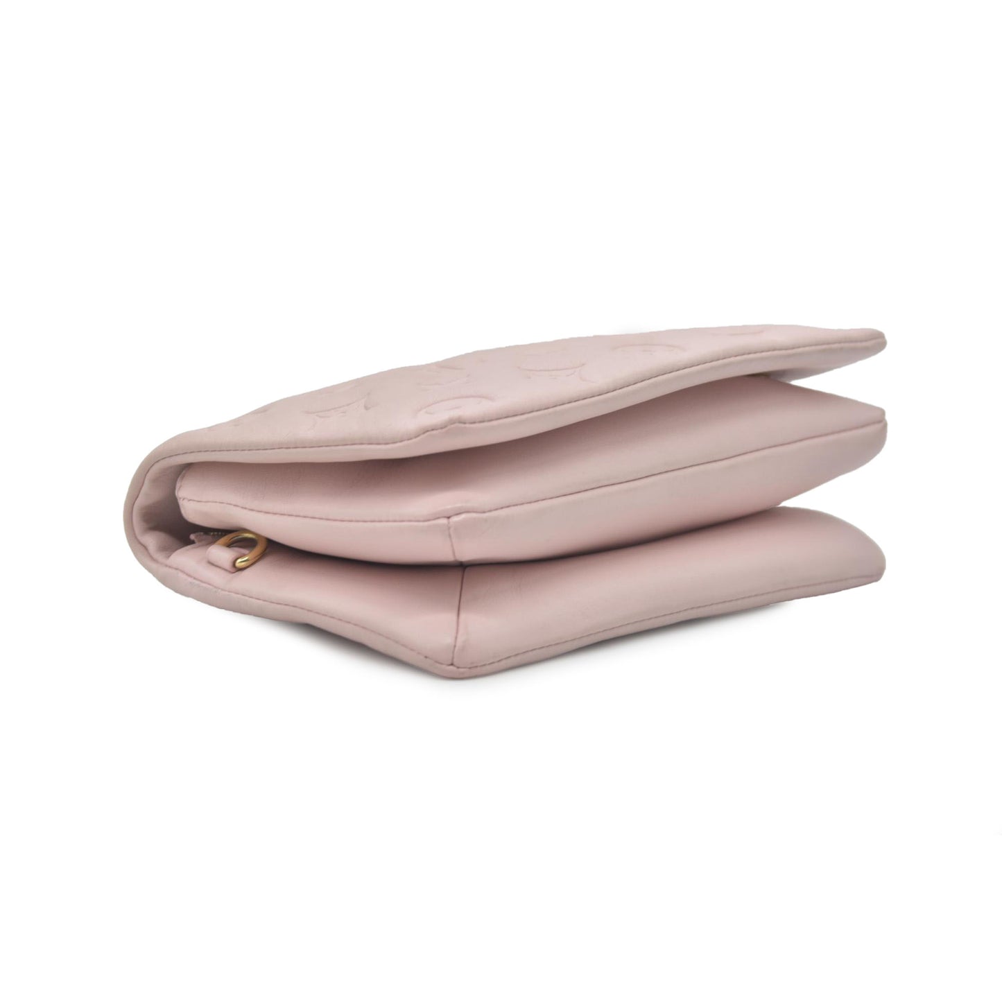 $3150 Louis Vuitton Monogram Embossed Pochette Coussin Pink