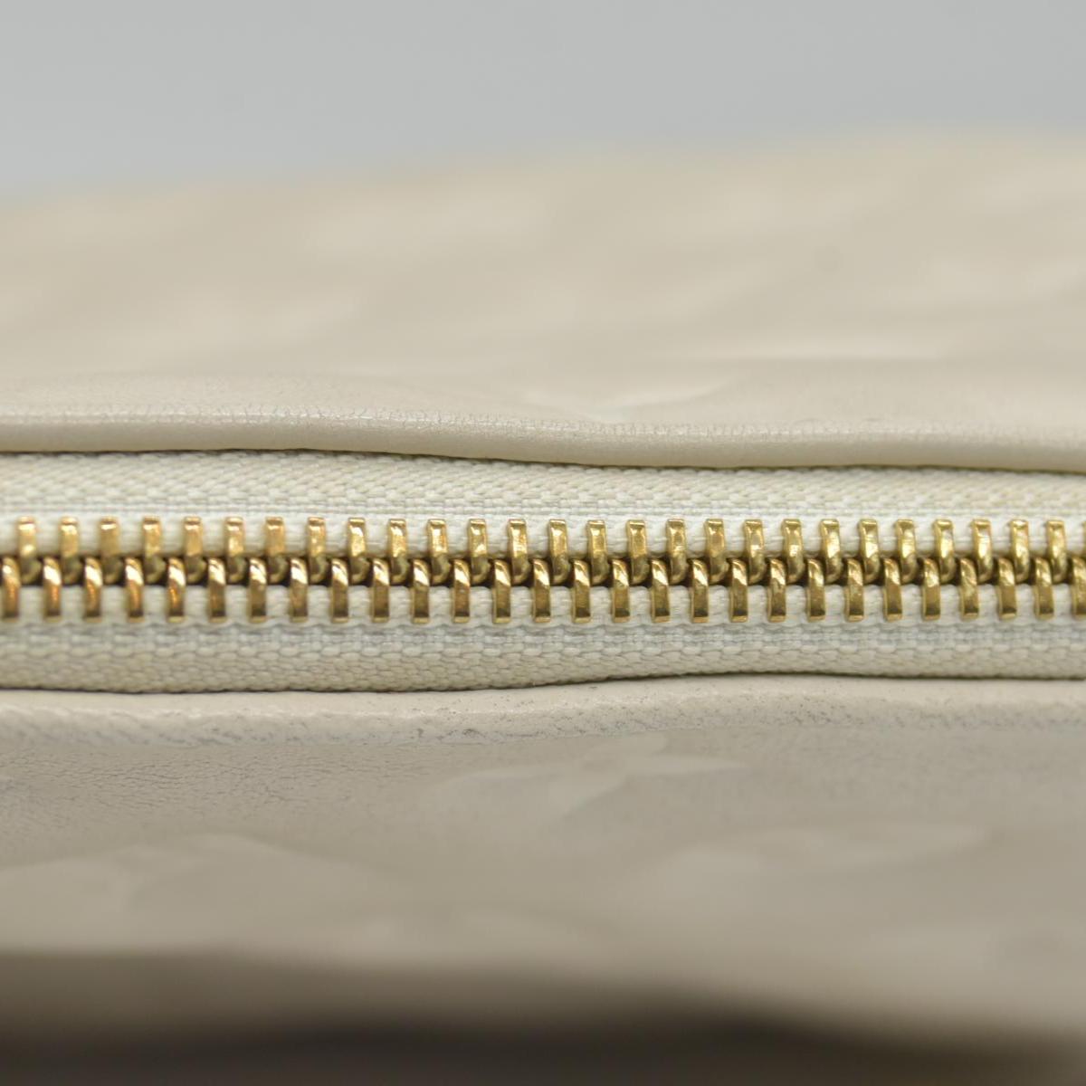 $4950 Louis Vuitton Lambskin Embossed Monogram Coussin PM Beige Cream