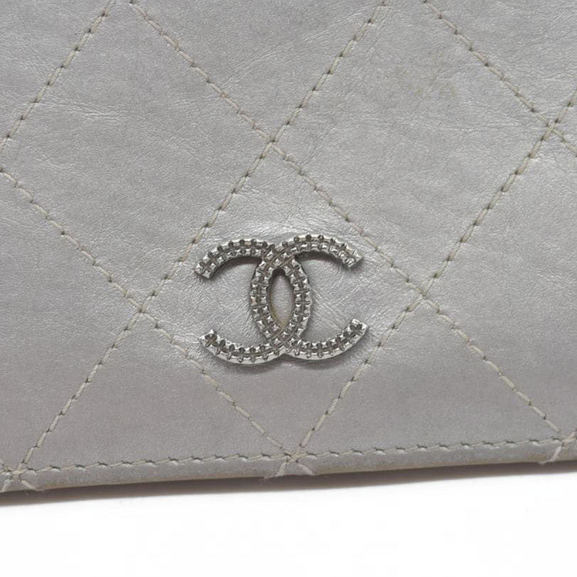 CHANEL CC Matelasse Leather Bifold Long Wallet