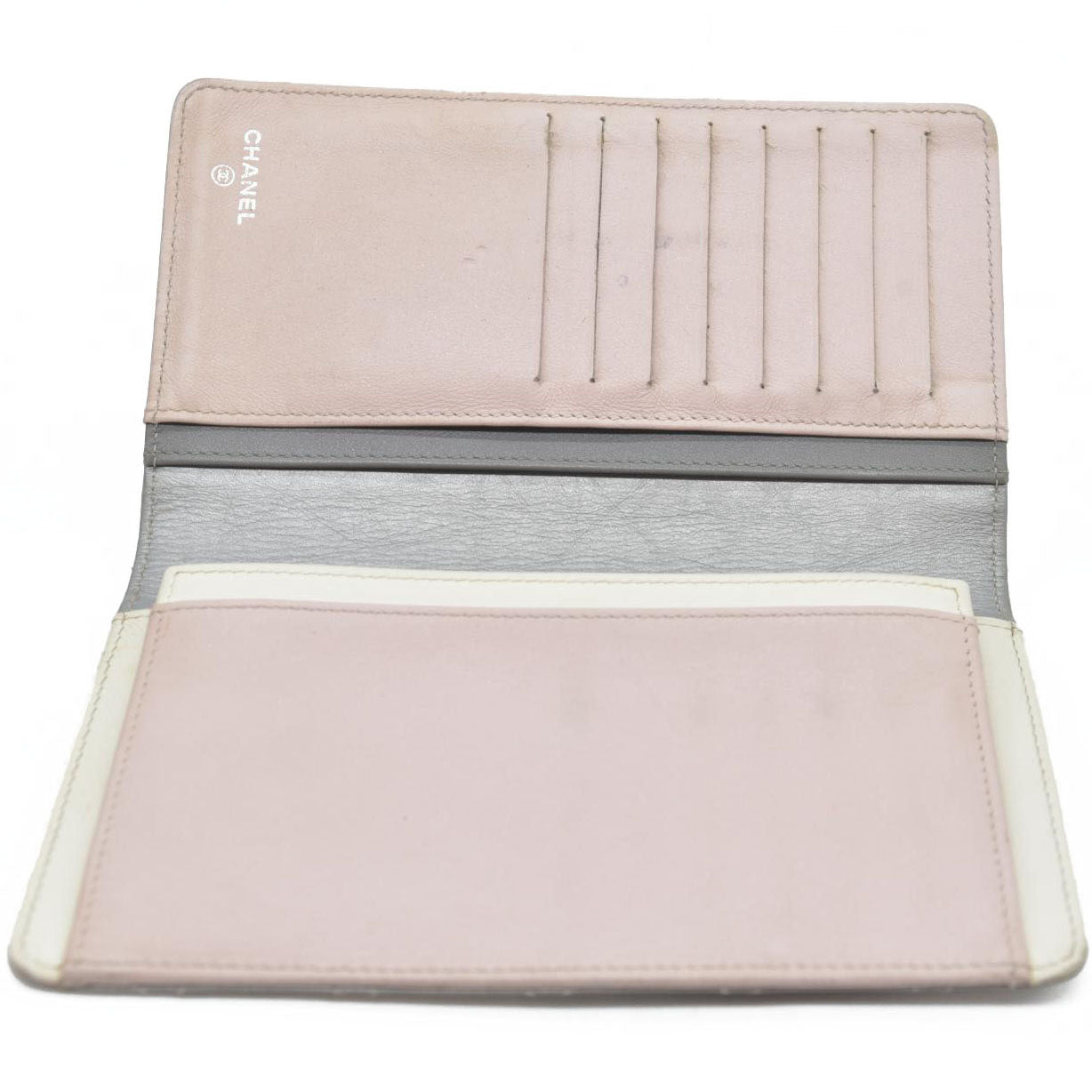 CHANEL CC Matelasse Leather Bifold Long Wallet