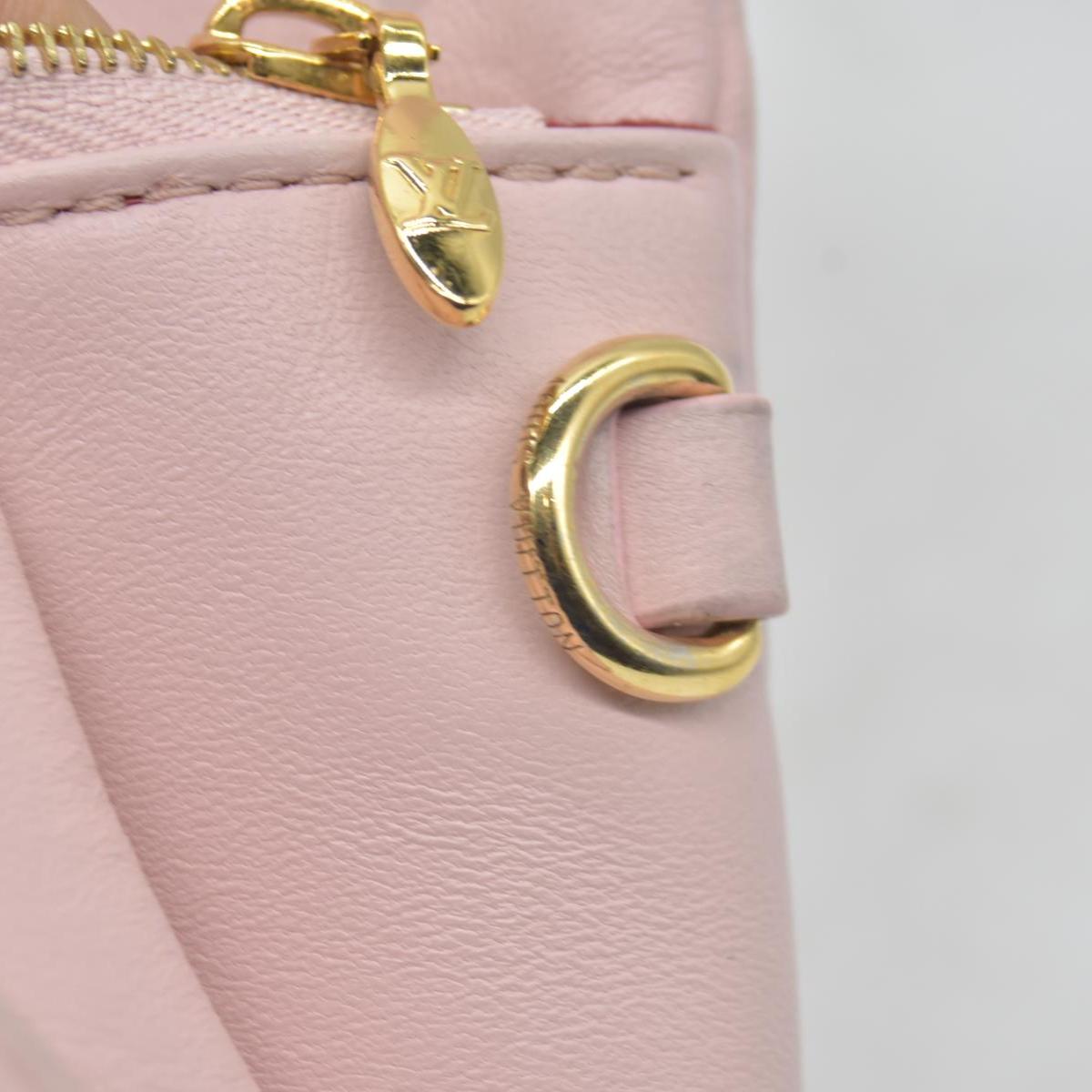 $3150 Louis Vuitton Monogram Embossed Pochette Coussin Pink
