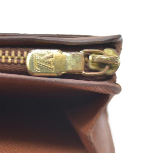 Louis Vuitton Monogram Porte Monnaie Billets Tresor Bifold Wallet Brown CA0927
