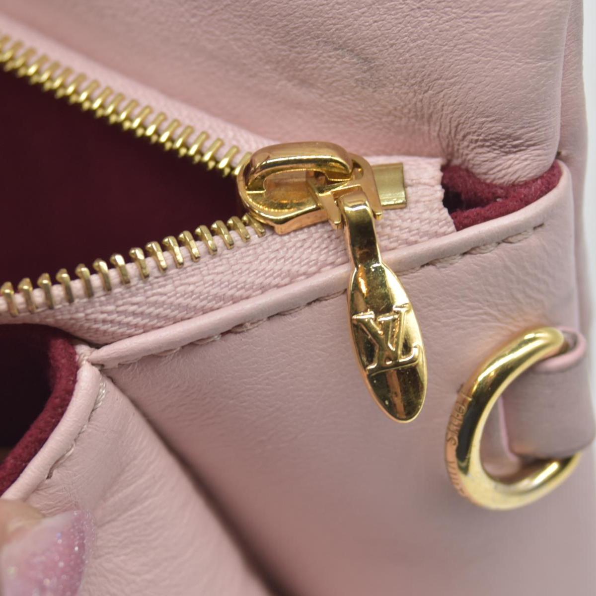 $3150 Louis Vuitton Monogram Embossed Pochette Coussin Pink