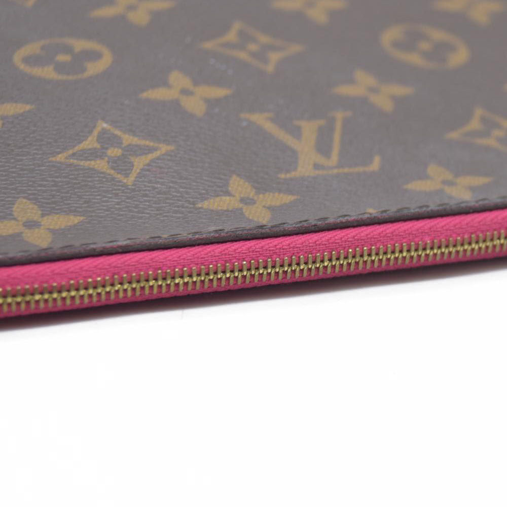 AUCTION $600 Louis Vuitton  Monogram Neverfull MM GM Pochette Pivoine CA3186