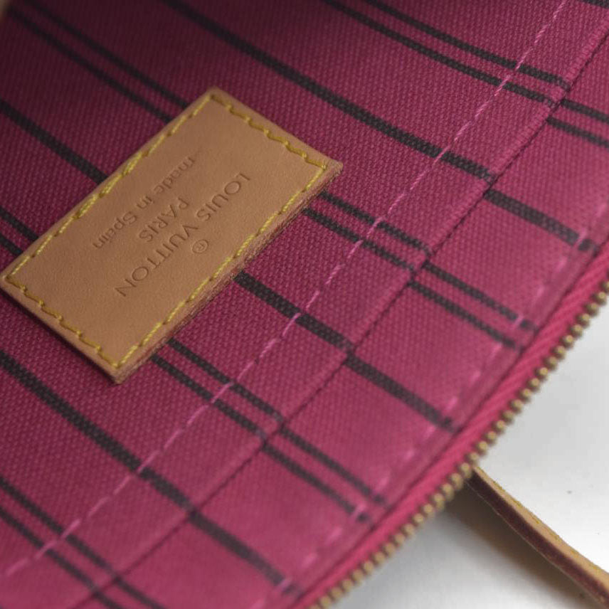 AUCTION $600 Louis Vuitton  Monogram Neverfull MM GM Pochette Pivoine CA3186