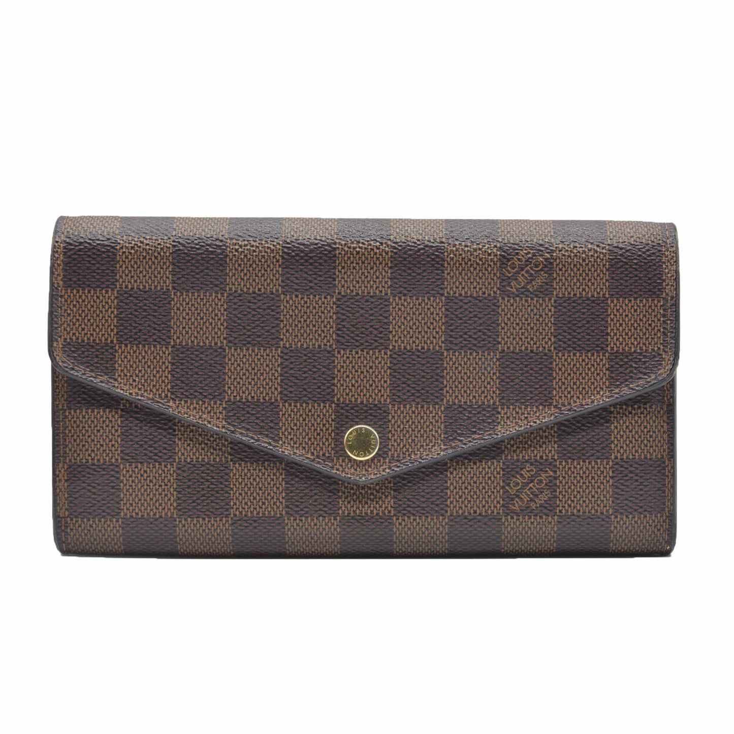 $775  LOUIS VUITTON Damier Ebene Portefeuille Sarah Long Wallet CA0270