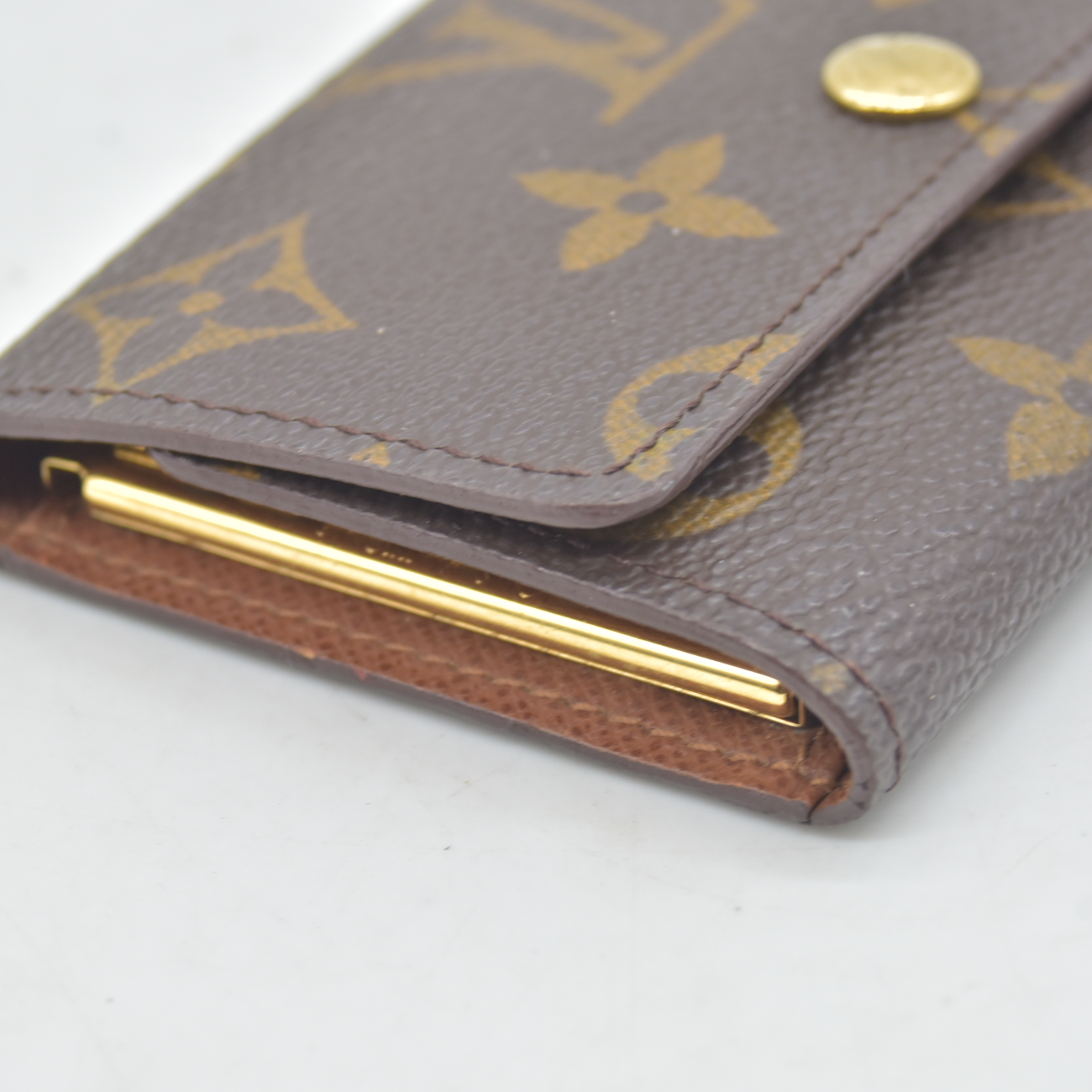$355 1999 Louis Vuitton Monogram Multicles 6 Ring Key Case Brown CT0969