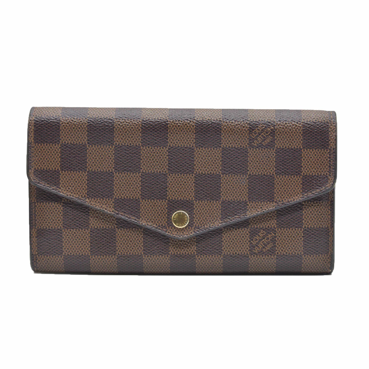$775  LOUIS VUITTON Damier Ebene Portefeuille Sarah Long Wallet CA0270