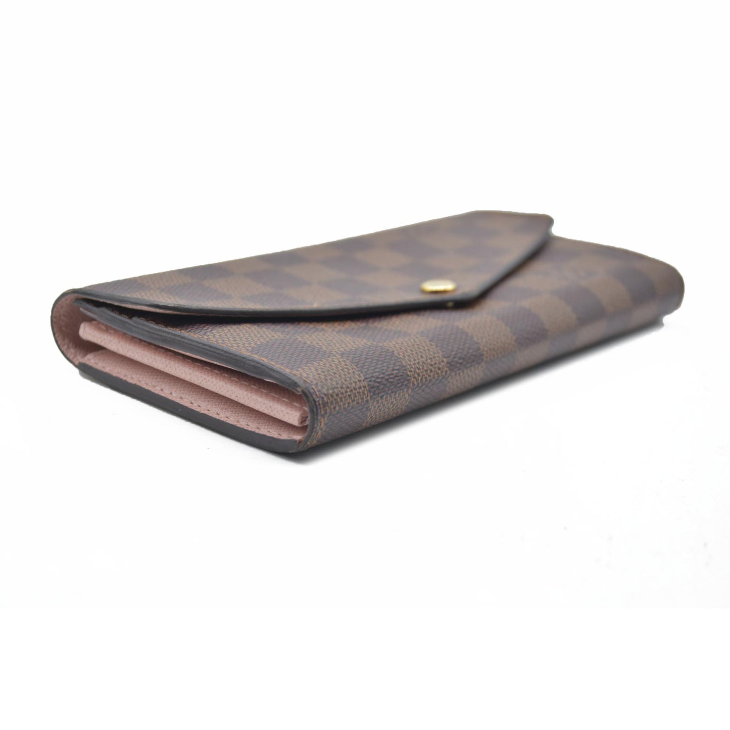 $775  LOUIS VUITTON Damier Ebene Portefeuille Sarah Long Wallet CA0270