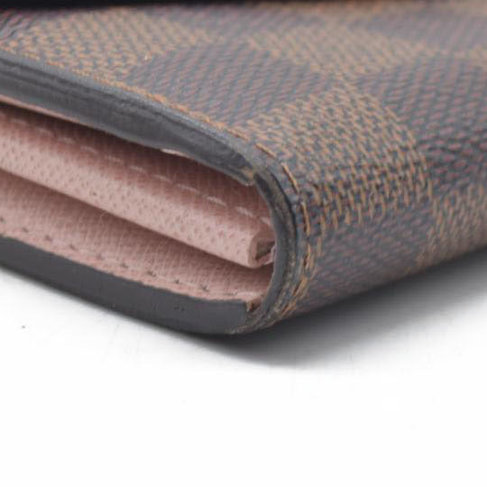$775  LOUIS VUITTON Damier Ebene Portefeuille Sarah Long Wallet CA0270