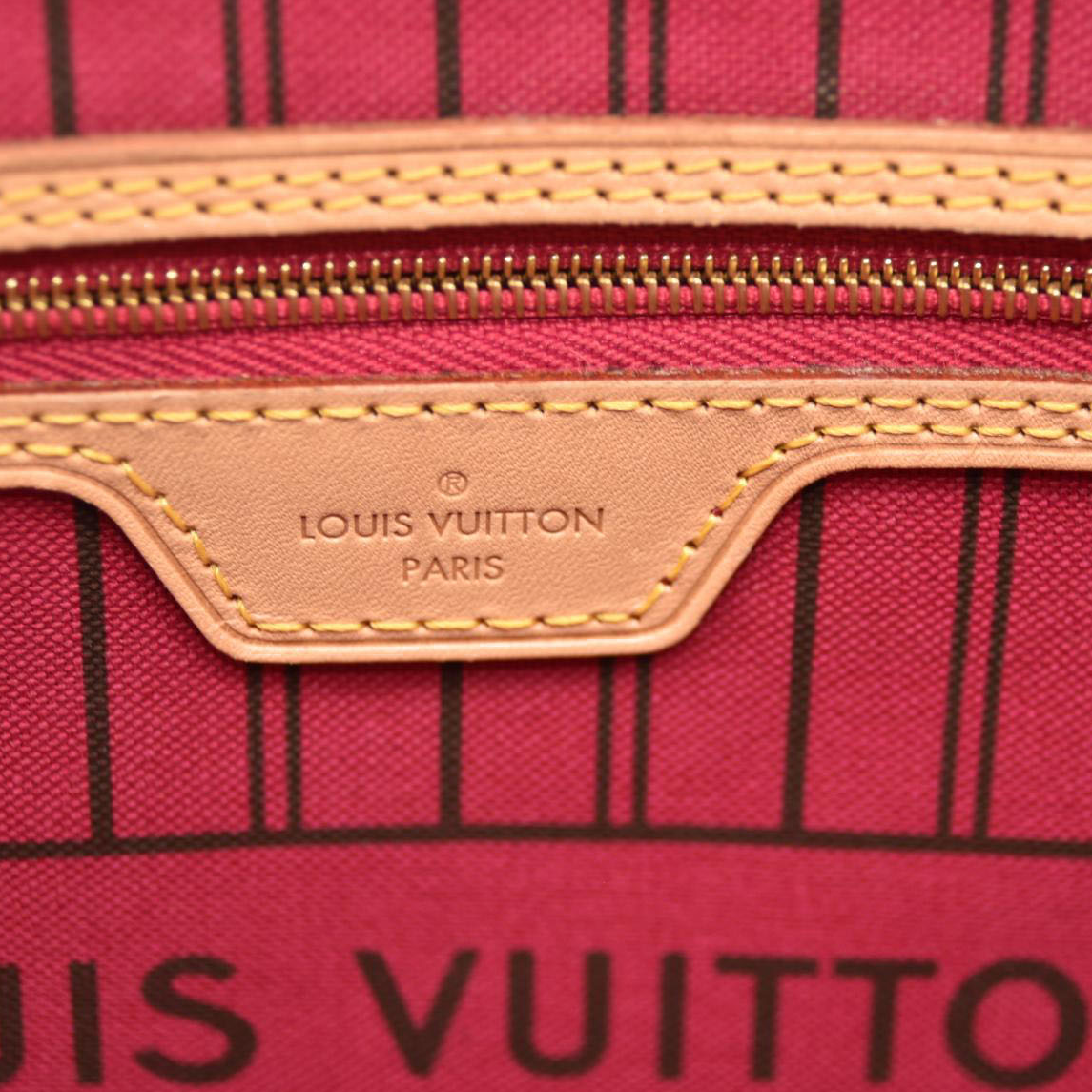 LOUIS VUITTON  Monogram Neverfull MM Fuchsia RFID