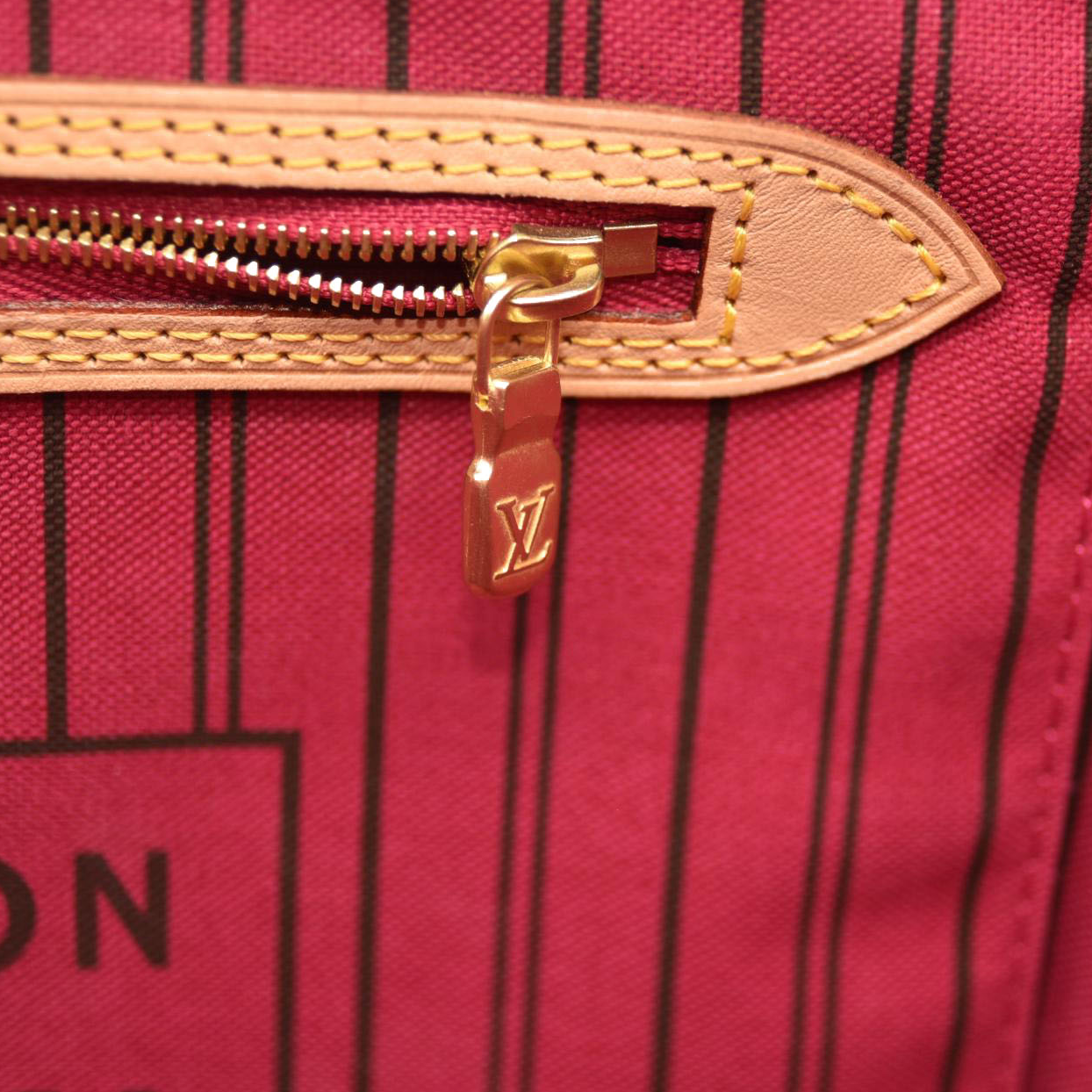 LOUIS VUITTON  Monogram Neverfull MM Fuchsia RFID