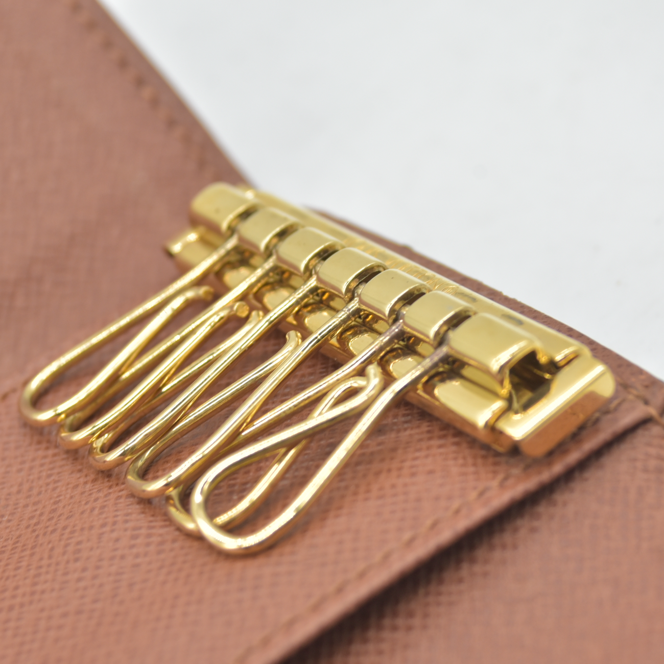 $355 1999 Louis Vuitton Monogram Multicles 6 Ring Key Case Brown CT0969