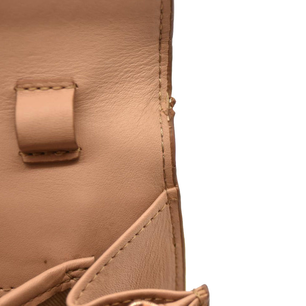 MCM  Metallic Visetos Medium Patricia Wallet On Chain Champagne Gold