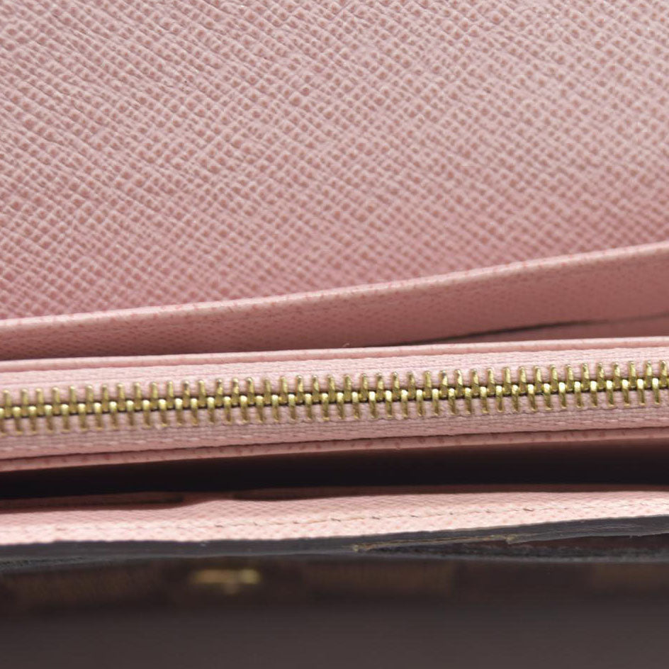 $775  LOUIS VUITTON Damier Ebene Portefeuille Sarah Long Wallet CA0270