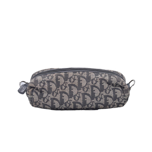 $650 Christian Dior Monogram Pencil Pouch Blue Beige CONSIGNMENT