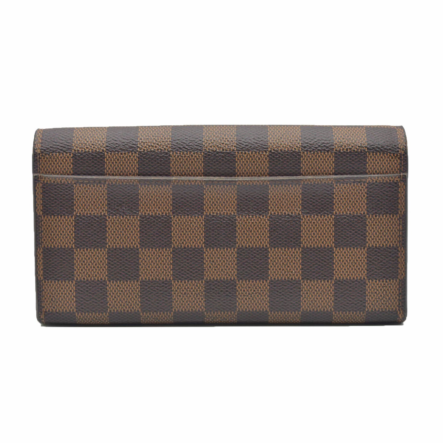 $775 2018 LOUIS VUITTON Damier Ebene Sarah Wallet NM Rose Ballerine CA0198