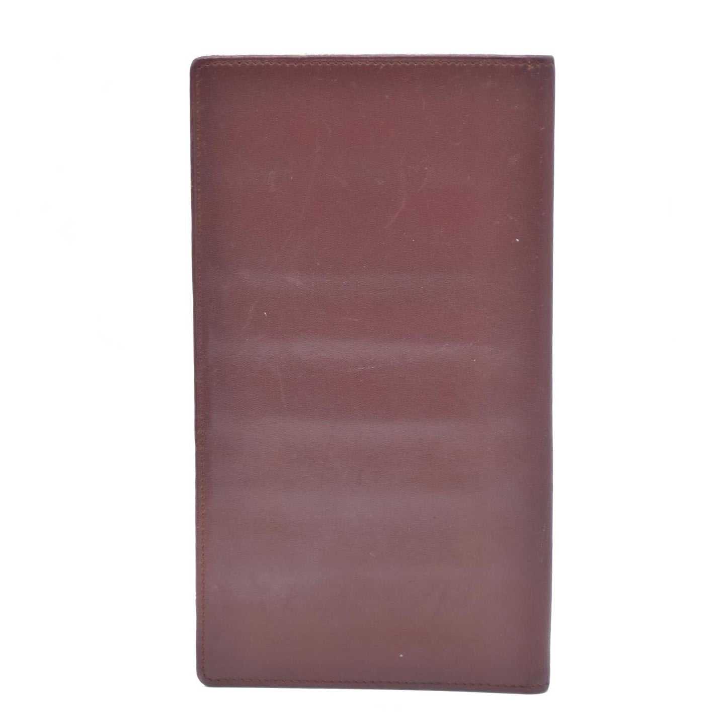 Must de Cartier Leather Long Bifold Wallet Bordeaux