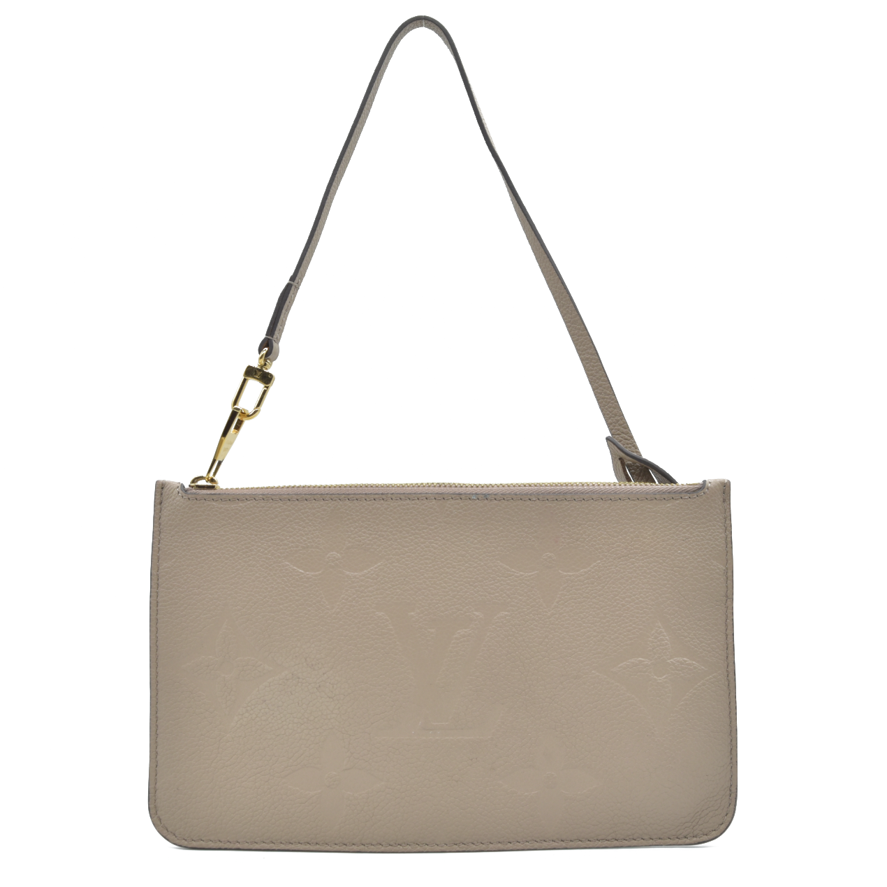 LOUIS VUITTON Empreinte Monogram Giant Neverfull MM Pochette Tourterelle RFID