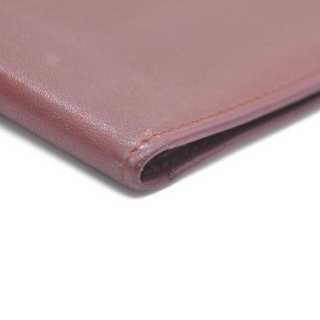 Must de Cartier Leather Long Bifold Wallet Bordeaux