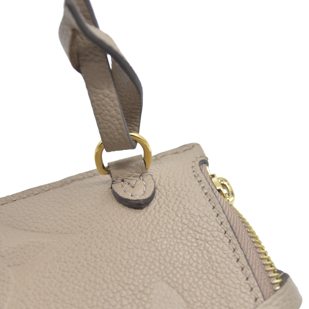 LOUIS VUITTON Empreinte Monogram Giant Neverfull MM Pochette Tourterelle RFID