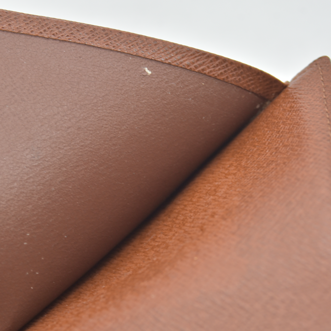 $400 1998 Louis Vuitton Monogram Couverture Passeport Case Brown MI1918