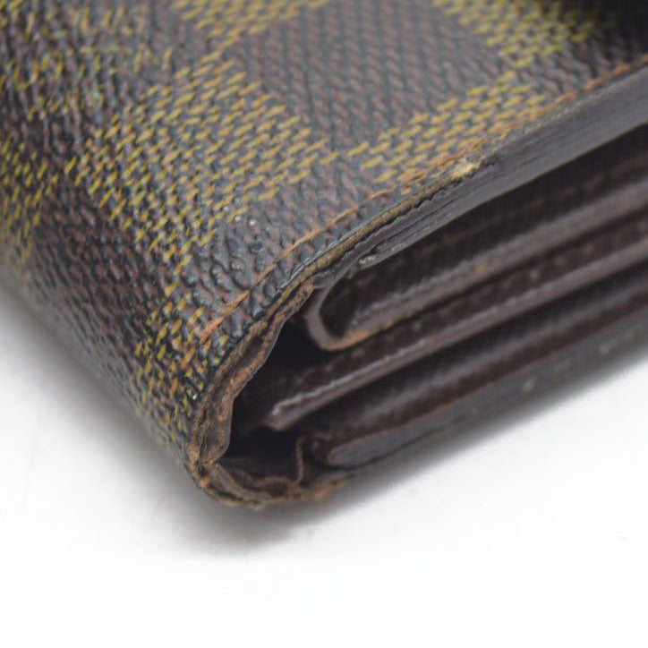 $610 LOUIS VUITTON Damier Ebene Alexandra Trifold Wallet SP3007