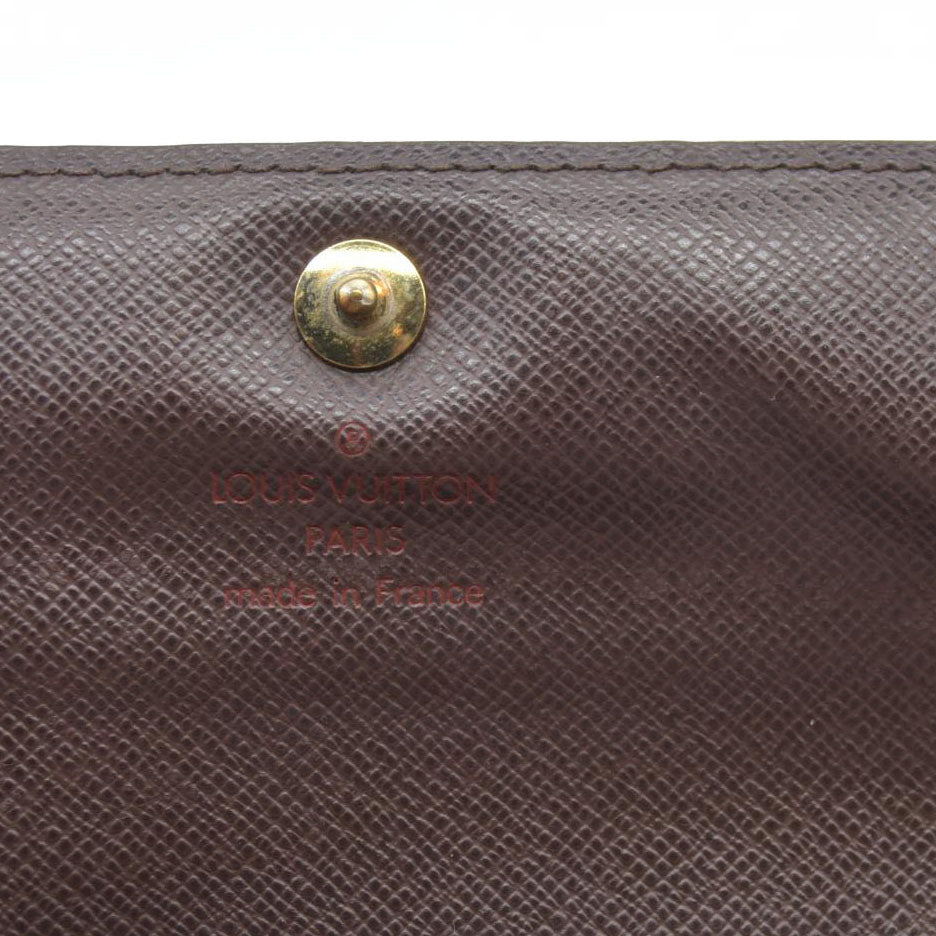 $610 LOUIS VUITTON Damier Ebene Alexandra Trifold Wallet SP3007