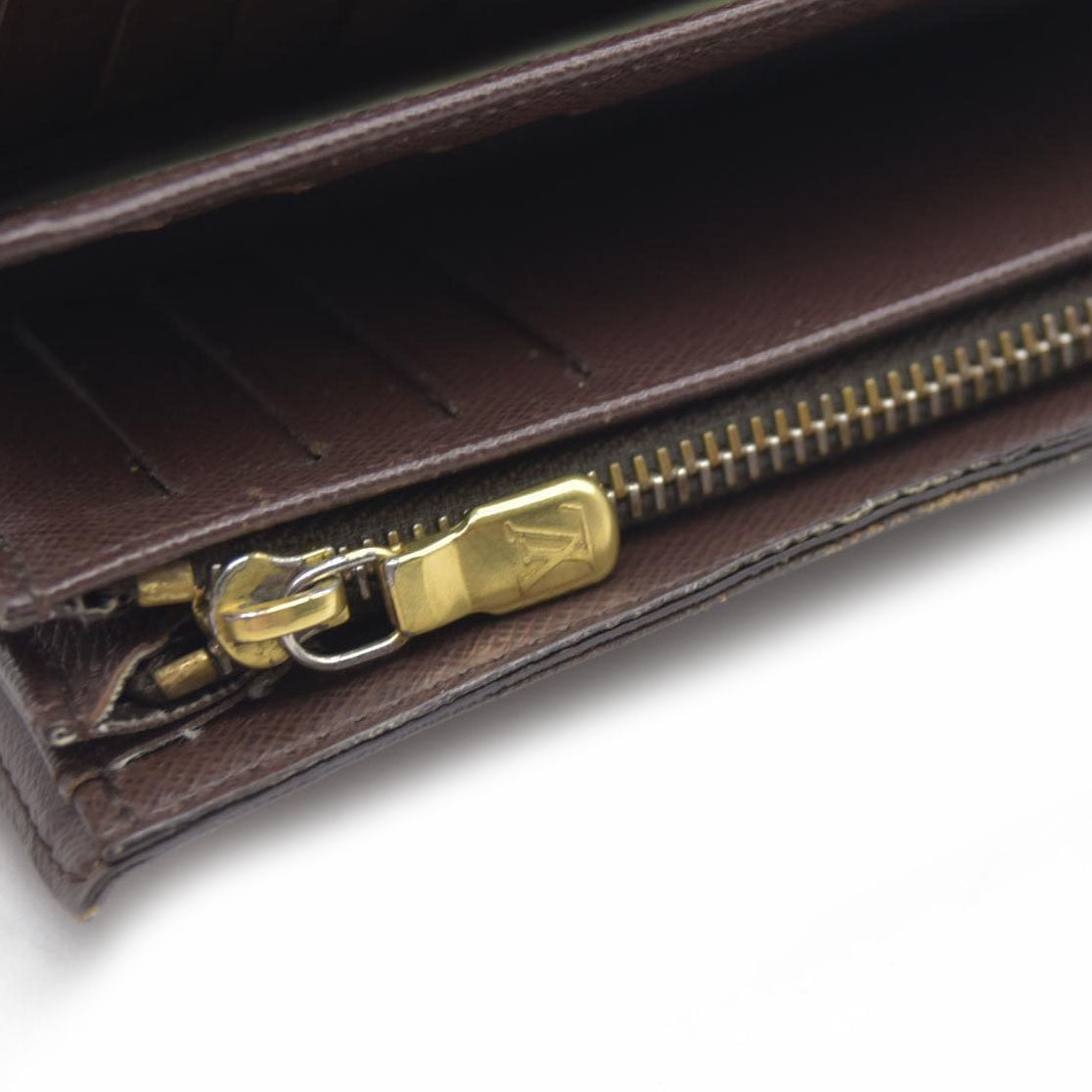 $610 LOUIS VUITTON Damier Ebene Alexandra Trifold Wallet SP3007