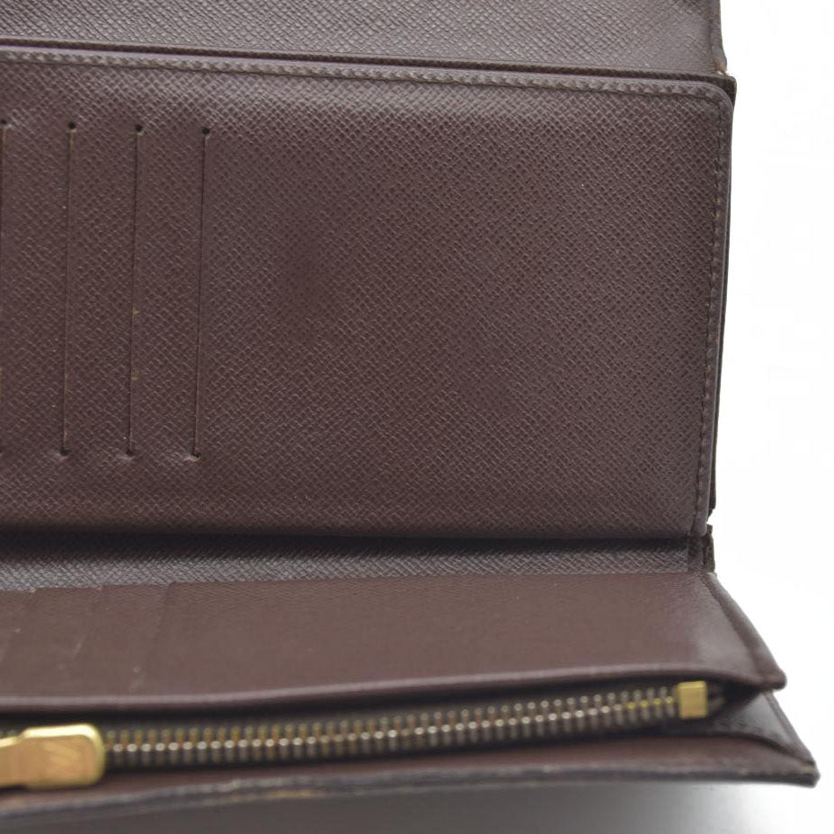 $610 LOUIS VUITTON Damier Ebene Alexandra Trifold Wallet SP3007