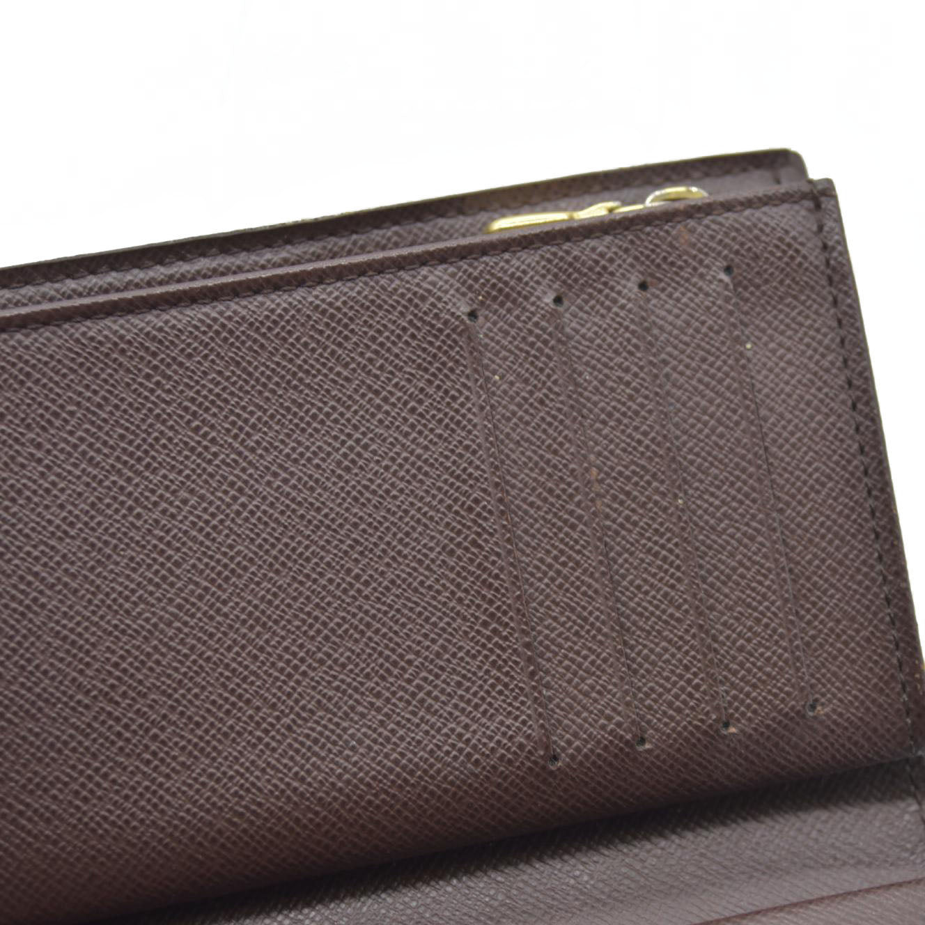 $610 LOUIS VUITTON Damier Ebene Alexandra Trifold Wallet SP3007