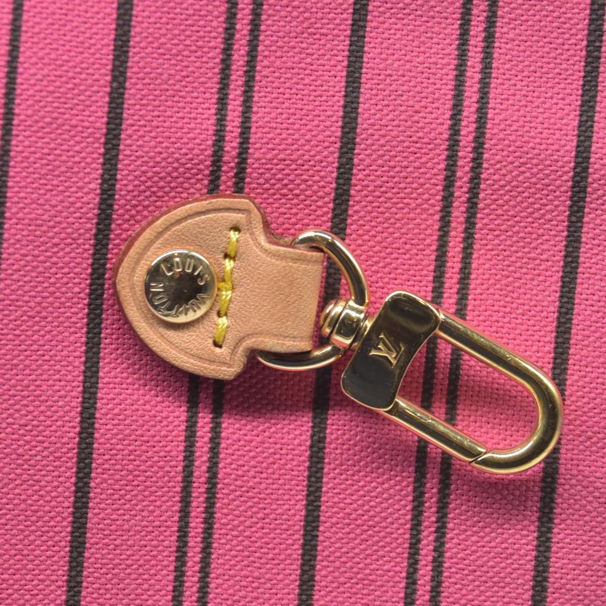 $2450 Louis Vuitton REVERSIBLE Neverfull Bandoulière Inside Out MM Rose Pondichery