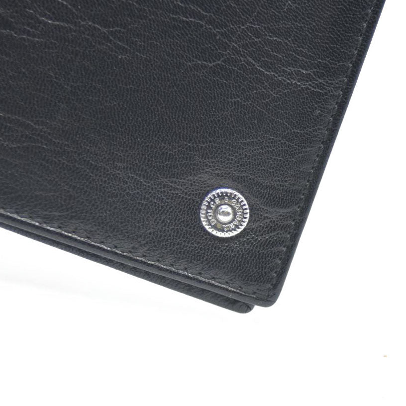 Dolce&Gabbana Leather Long Bifold Wallet Black