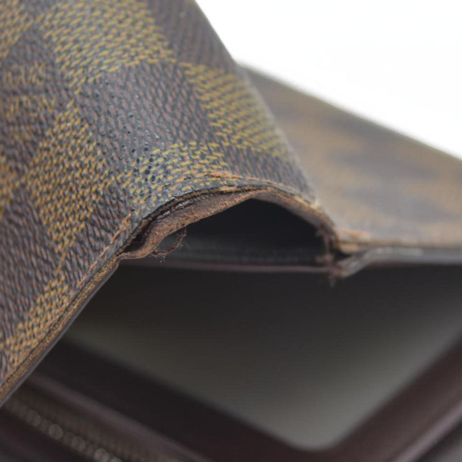 $610 LOUIS VUITTON Damier Ebene Alexandra Trifold Wallet SP3007
