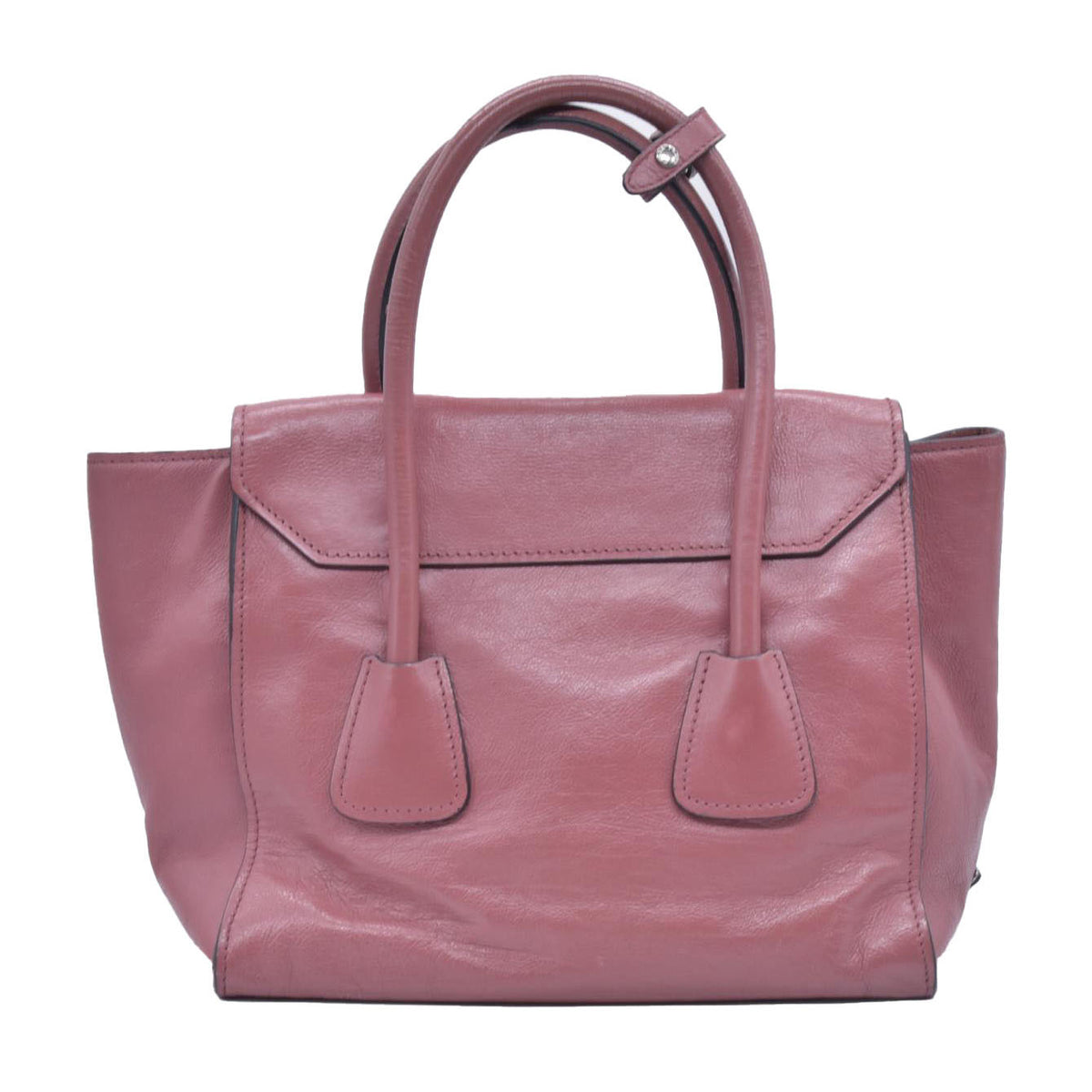 $1595 Prada Vitello Daino Leather Sound Rosso CONSIGNMENT 10020764