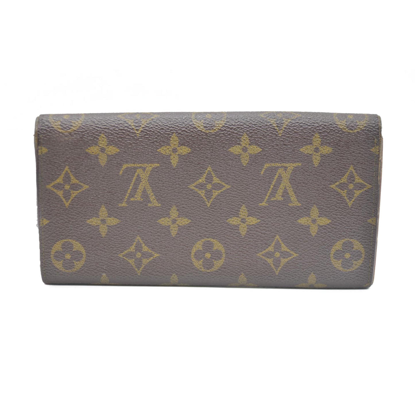 Louis Vuitton Monogram Portefeiulle Sarah Long Bifold Wallet Brown 881AN