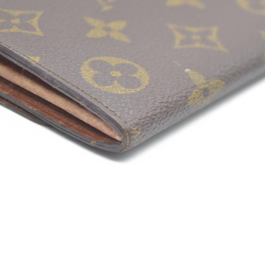 Louis Vuitton Monogram Portefeiulle Sarah Long Bifold Wallet Brown 881AN