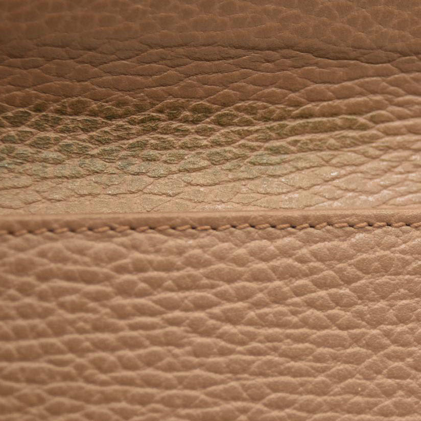 GUCCI GG Marmont Leather Compact Trifold Wallet Beige
