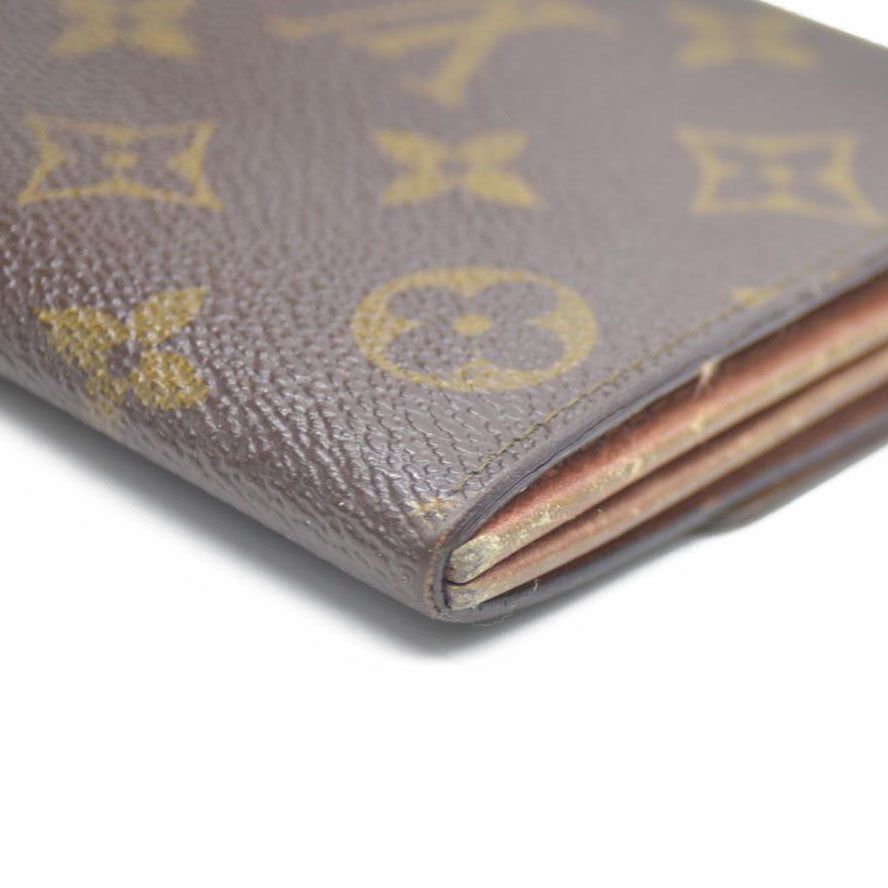 Louis Vuitton Monogram Portefeiulle Sarah Long Bifold Wallet Brown 881AN